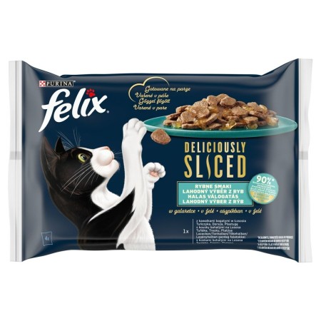 Comida para gato Purina Deliciously Salmón Atún Bacalao 4 x 80 g