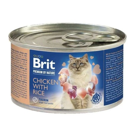 Aliments pour chat Brit Premium Poulet Riz 200 g