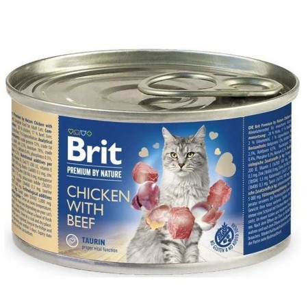 Comida para gato Brit Premium Pollo Ternera 200 g