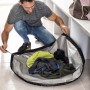 Sac tapis de sol imperméable pour les vestiaires 2 en 1 Gymbag InnovaGoods Noir/Argenté (Reconditionné B)