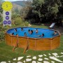 Piscine Démontable Gre Pacific KIT500W Ovale Bois 500 x 300 x 120 cm