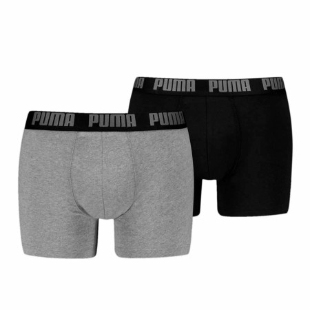 Boxer pour homme Puma EVERRYDAY BASIC 701226387 2 Unités Noir Gris