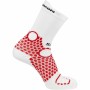 Calcetines Deportivos Salomon Ultra Crew Blanco Rojo Unisex