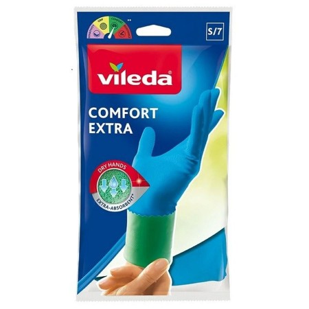 Gants de travail Vileda Confort Extra Bleu Vert Métal