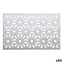 Salvamantel Viejo Valle PVC Plateado 45 x 30 cm (24 Unidades)