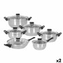 Batería de Cocina Quttin Genova 12 Piezas (2 Unidades)