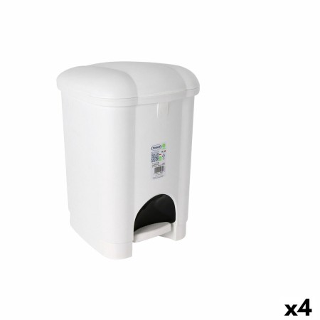 Papelera con Pedal Tontarelli Carolina Blanco 16 L (4 Unidades)