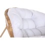 Mecedora Home ESPRIT Blanco Marrón Acero 108 x 108 x 80 cm