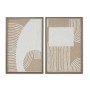 Cuadro Home ESPRIT Abstracto Con relieve Urbano 40 x 3 x 60 cm (2 Unidades)