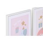 Cadre Home ESPRIT Enfant Paillettes 30 x 2,5 x 40 cm (4 Unités)