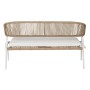 Ensemble de Table, Banc et 2 Chaises Home ESPRIT Aluminium Verre rotin synthétique 126 x 63 x 67 cm