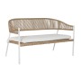 Ensemble de Table, Banc et 2 Chaises Home ESPRIT Aluminium Verre rotin synthétique 126 x 63 x 67 cm