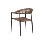 Chaise Home ESPRIT Marron Noir Aluminium Rotin 56 x 60 x 78 cm