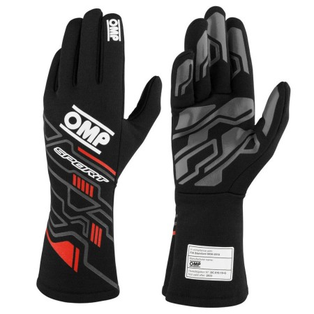 Guantes de Hombre para Conducir OMP SPORT Negro/Rojo L