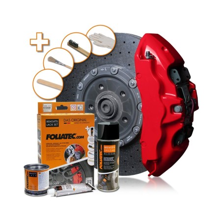 Set de pintura Foliatec 2160 RACING Pinzas de Freno 3 Piezas Rojo