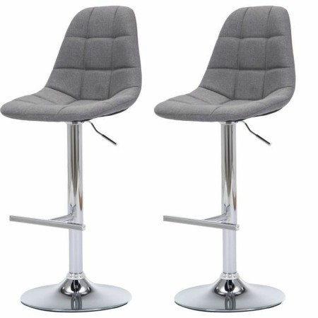 Tabouret 2 Unités Gris 42 x 49 x 94/114 cm