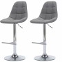 Tabouret 2 Unités Gris 42 x 49 x 94/114 cm
