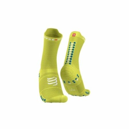 Calcetines Deportivos Compressport Pro Racing Verde limón