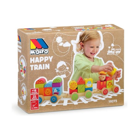 Jouet pour bébé Moltó Happy Train 23 Pièces Bois