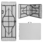 Table Piable Blanc HDPE 180 x 70 x 74 cm