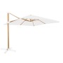 Parasol Tiber Blanc Aluminium bois de teck 300 x 400 x 250 cm