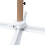 Parasol Tiber Blanc Aluminium bois de teck 300 x 400 x 250 cm