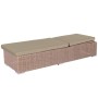 Tumbona Patsy Marrón claro Natural 200 x 70 x 41 cm
