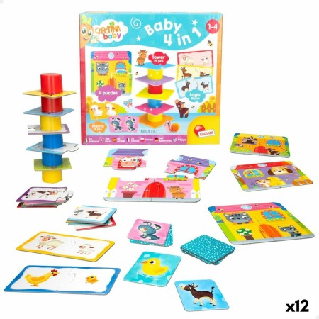 Puzzle Lisciani Carotina Baby Granja 4 en 1 16 x 1 x 16,5 cm (12 Unidades)