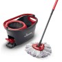 Mop with Bucket Vileda 167751 Noir Rouge Microfibre Plastique