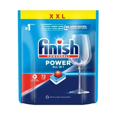 Tablettes pour Lave-vaisselle Finish Power All in 1 72 Unités