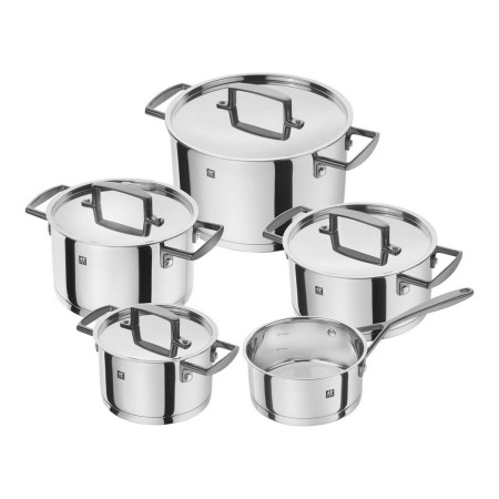 Casserole avec Couvercle Zwilling 71160-005-0 Noir Argenté 5 Pièces Ø 24 cm Ø 20 cm Ø 16 cm 1,5 L 2 L 3 L 6 L 3,5 L (5 Unit