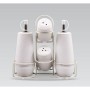 Set de salière et poivrière Feel Maestro MR-20002-04CS Blanc Céramique 5 Pièces