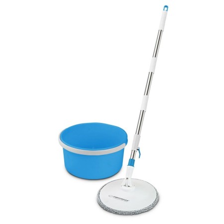 Mop with Bucket Esperanza EHS007 Bleu Blanc Microfibre