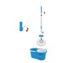 Mop with Bucket Esperanza EHS005 Bleu Blanc Microfibre