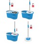 Mop with Bucket Esperanza EHS006 Bleu Blanc Microfibre