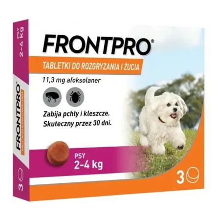 Comprimidos FRONTPRO 612469 15 g 3 x 11,3 mg Apto para perros hasta 2-4 kg