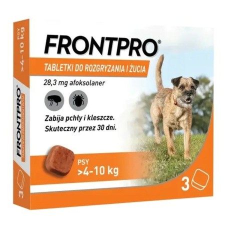 Comprimés FRONTPRO 612471 15 g 3 x 28,3 mg Convient aux chiens jusqu'à 4-10 kg