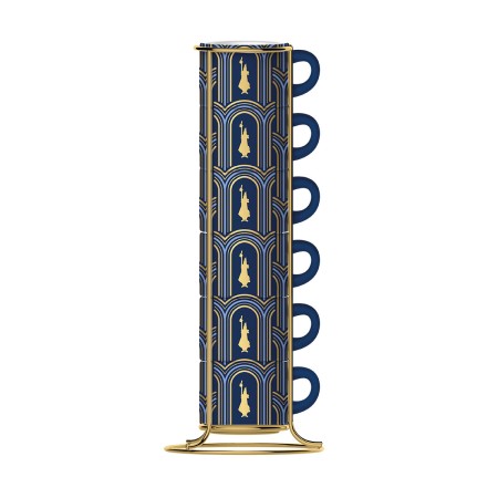 Juego de 6 Tazas de Café Bialetti Deco Glamour Azul