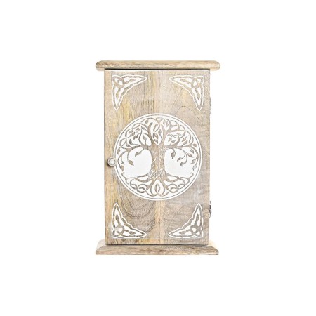 Armoire à clés DKD Home Decor Blanc Gris Bois de manguier (Reconditionné A)