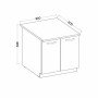 Meuble d'Appoint PVC Chêne Plastique 80 x 52 x 82 cm