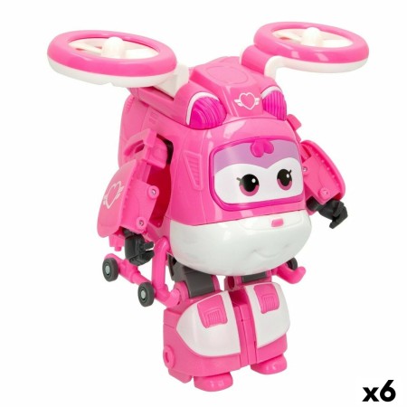 Super Robot Transformable Super Wings Dizzy Rosa Helicóptero