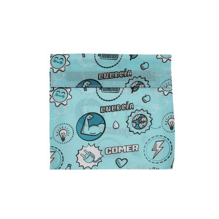 Sac à goûter Quid Graffiti Bleu Polyester (19 x 18 cm) (Pack 12x)