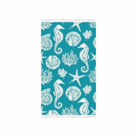 Serviette Secaneta Heela Lakme 100 x 170 cm Turquoise Jacquard