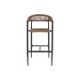 Tabouret Home ESPRIT Marron Noir Aluminium Rotin 52 x 55 x 105 cm