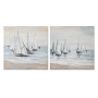 Cadre Home ESPRIT Voiliers méditerranéen 100 x 2,8 x 100 cm (2 Unités)