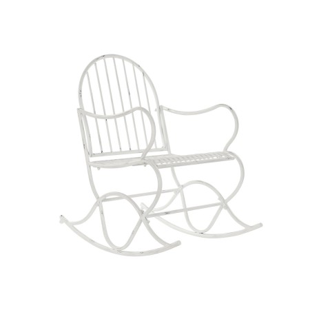 Fauteuil à Bascule Home ESPRIT Blanc Métal 60 x 90 x 96,5 cm