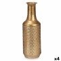 Vase Doré Métal 14 x 46 x 14 cm (4 Unités) Avec relief