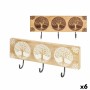 Perchero de Pared Madera de mango 38 x 16 x 5 cm (6 Unidades) Árbol de la vida