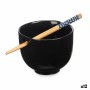 Bol Noir Bambou 24 x 10,7 x 13,3 cm (12 Unités) Bâtons asiatico/oriental