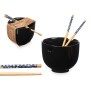 Bol Noir Bambou 24 x 10,7 x 13,3 cm (12 Unités) Bâtons asiatico/oriental